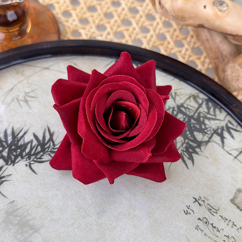 กิ๊บดอกกุหลาบเกาหลี - คลิปปากเป็ดหรูหราสําหรับผู้หญิงเครื่องประดับผมเก๋อเนกประสงค์