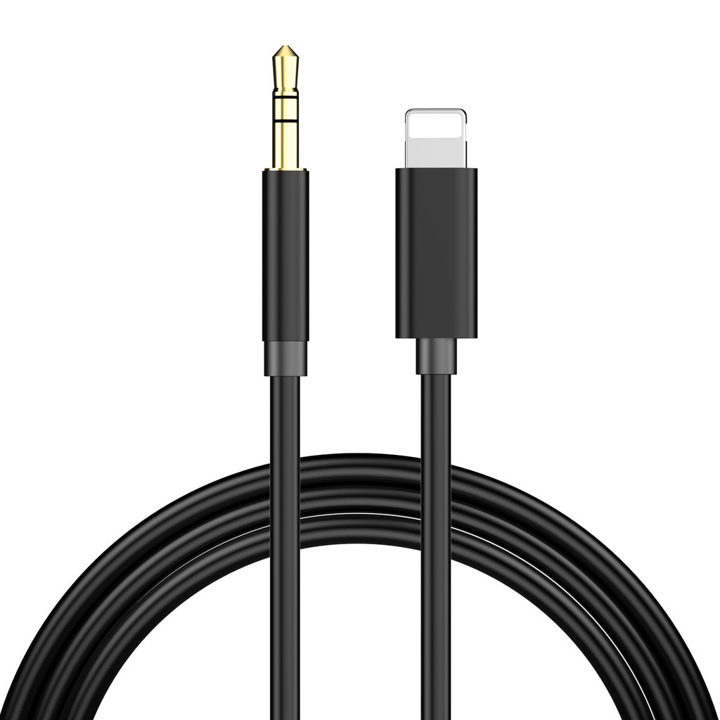 เหมาะสําหรับสาย iPhone AUX, 3.3 ฟุต (ประมาณ 1.0 เมตร), อะแดปเตอร์แจ็คหูฟังชายเสริมสเตอริโอสายสัญญาณเสียงรถยนต์เข้ากันได้กับ iPhone 14 PRO MAX/13/12/11/XR/XS MAX/8 Plus/7
