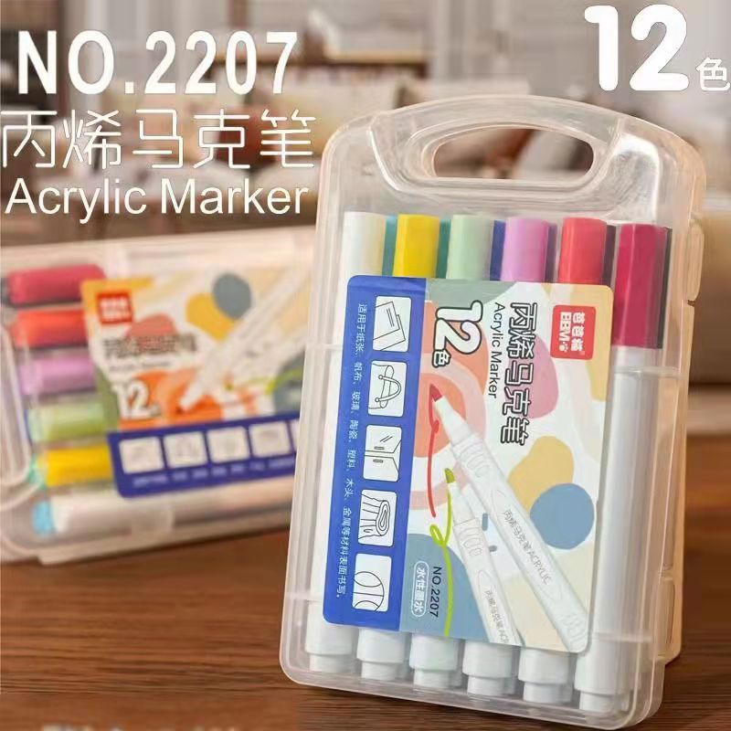 1 ชิ้น 36 สีอะคริลิค marker ปากกาเด็ก 12 สี/36 สีกันน้ํา Student Art ภาพวาดพิเศษ DIY สี