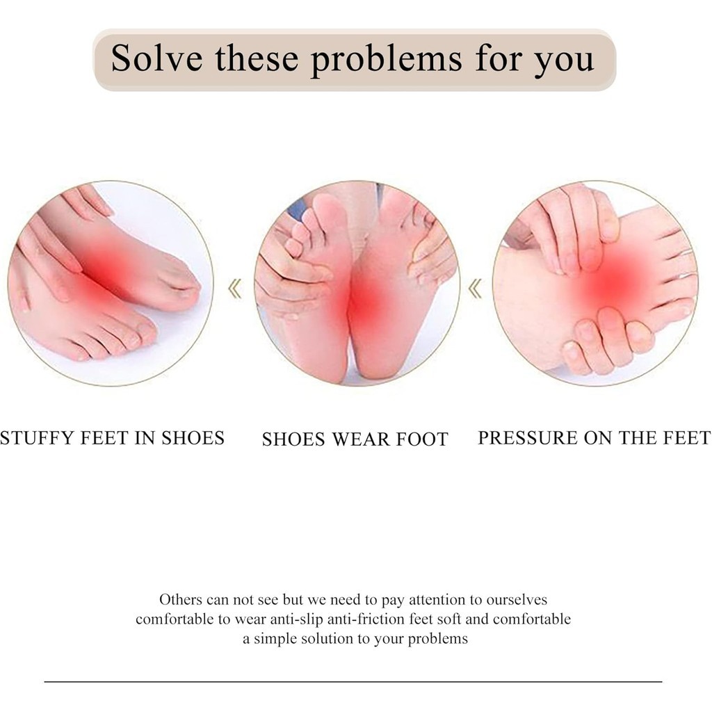 Forefoot ถุงเท้า Pads Foot Pain Care ดูดซับเบาะเท้าถุงเท้า Toe Pad Inserts