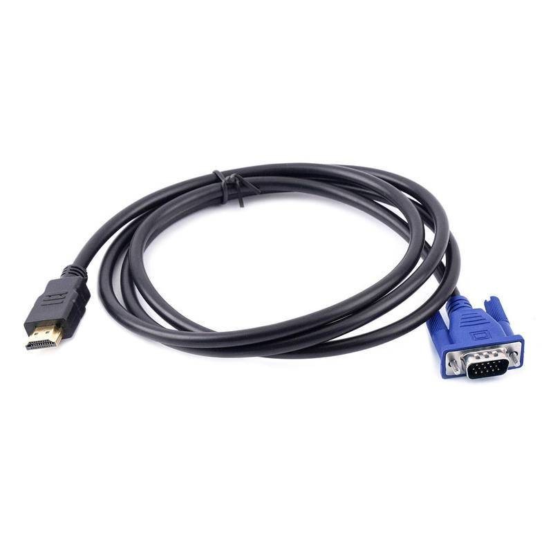 สายเคเบิลอะแดปเตอร์ HDMI เป็น VGA ตัวแปลงวิดีโอ HD สายเคเบิลอะแดปเตอร์วิดีโอความละเอียดสูง