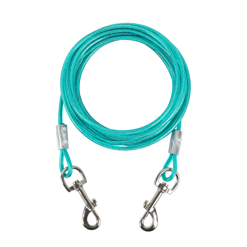 สแตนเลส 2-ด้าน ตะขอ สายจูงสุนัข 3ม เข็มขัดหัวเข็มขัดสัตว์เลี้ยงฉุดโซ่อุปกรณ์สัตว์เลี้ยง - รูปที่ 5