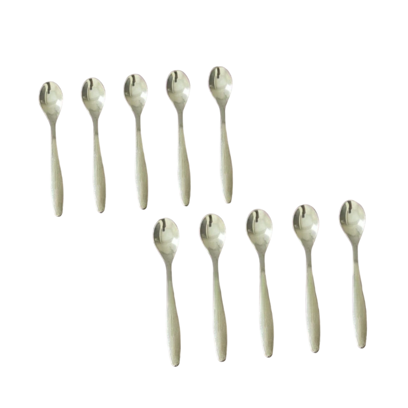 [สูงสุด ค่า] ชุดช้อนกาแฟ 10 ชิ้น LS1-0657-41 หนา ทนทาน สเตนเลสสวย ดีไซน์หรูหรา