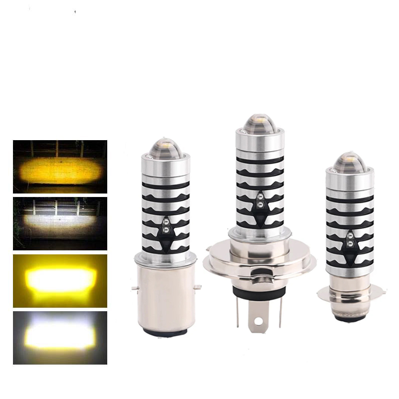 โคมไฟสปอตไลท์ Led H4 P15D BA20D สว่างมาก สําหรับรถจักรยานยนต์ สกูตเตอร์ 1 ชิ้น