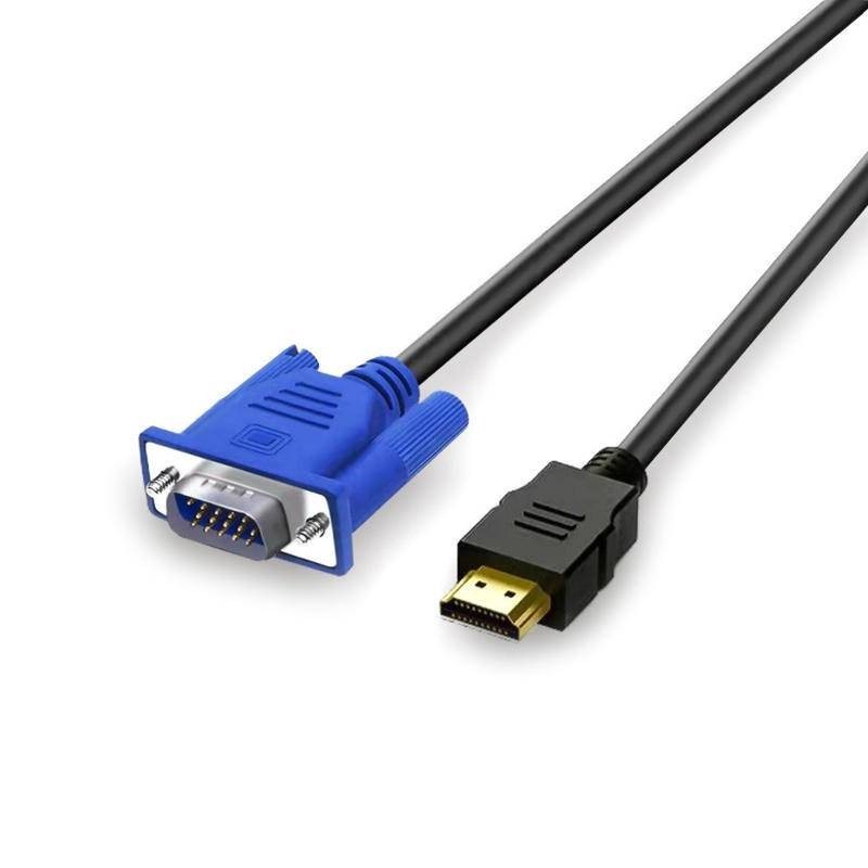 สายเคเบิลอะแดปเตอร์ HDMI เป็น VGA ตัวแปลงวิดีโอ HD สายเคเบิลอะแดปเตอร์วิดีโอความละเอียดสูง