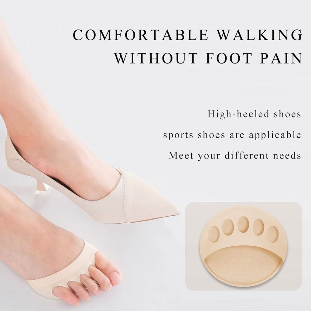 Forefoot ถุงเท้า Pads Foot Pain Care ดูดซับเบาะเท้าถุงเท้า Toe Pad Inserts
