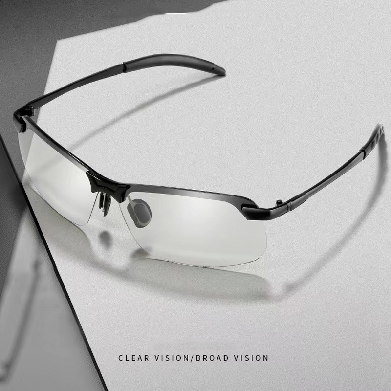 แว่นกันแดดแบบโพลาไรซ์กลางวันและกลางคืน - แว่นขับรถ/ตกปลา UV400 แบบเปลี่ยนสีสำหรับผู้ชาย - รูปที่ 3