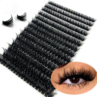 Eyelash 280 Clusters, 14 แถวผสม Bundles - 30D+40D-0.07-D-9-16Mix, Natural Look