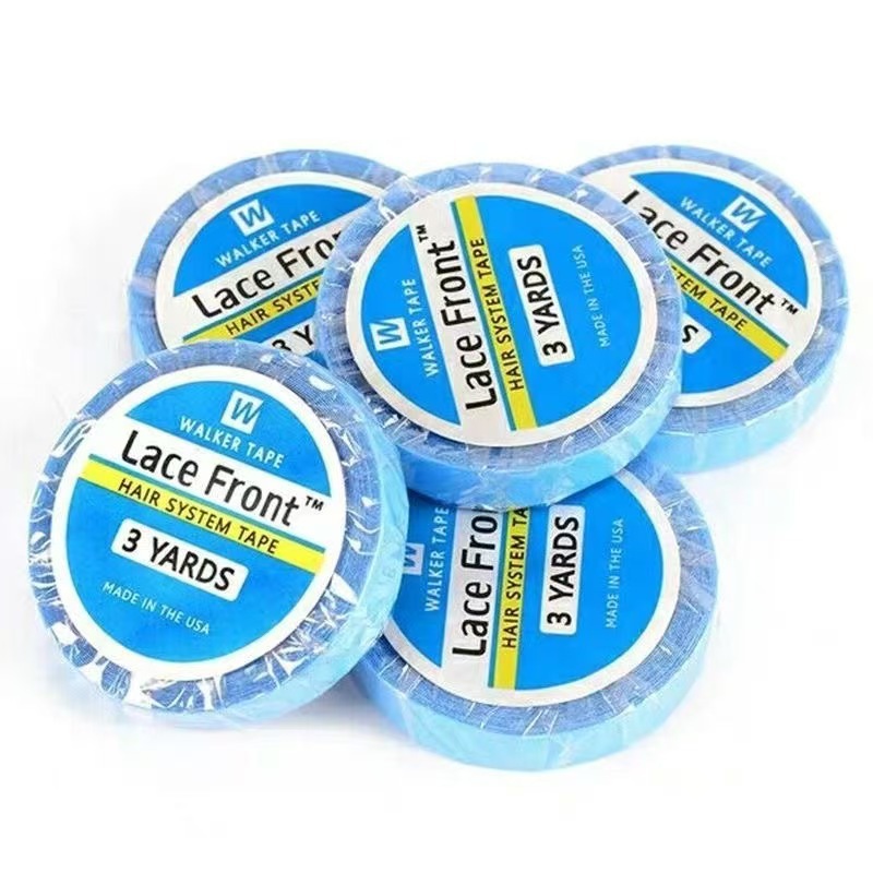 VMI สีฟ้าลูกไม้วิกผมเทปกาวสองหน้า Walker Bonding เทปสําหรับวิกผม Hairpieces 0.8 ซม.X 3 หลาใช้ทุกวัน