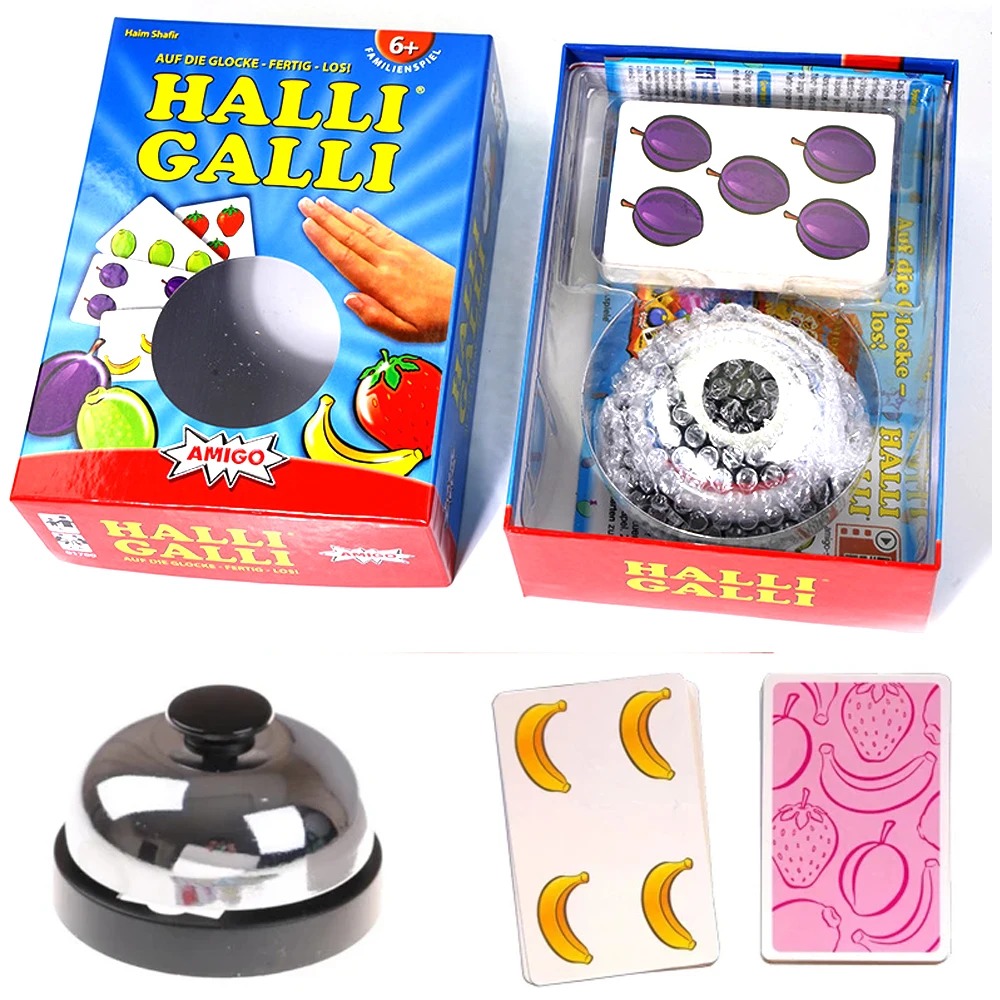 เกมกระดาน Tabletop New New Halli Galli เกมสนุกสำหรับครอบครัว กิจกรรมเลี้ยงการสังสรรค์ เล่นร่วมกันได้แบบหลายคน สอนการโต้ตอบด้วยการ์ด XPY