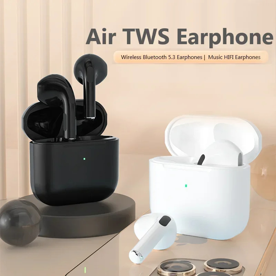 Pro4 TWS หูฟังบลูทูธ 9D หูฟังไร้สายสเตอริโอ HiFi หูฟังแฮนด์ฟรีชุดหูฟังพร้อมไมโครโฟน