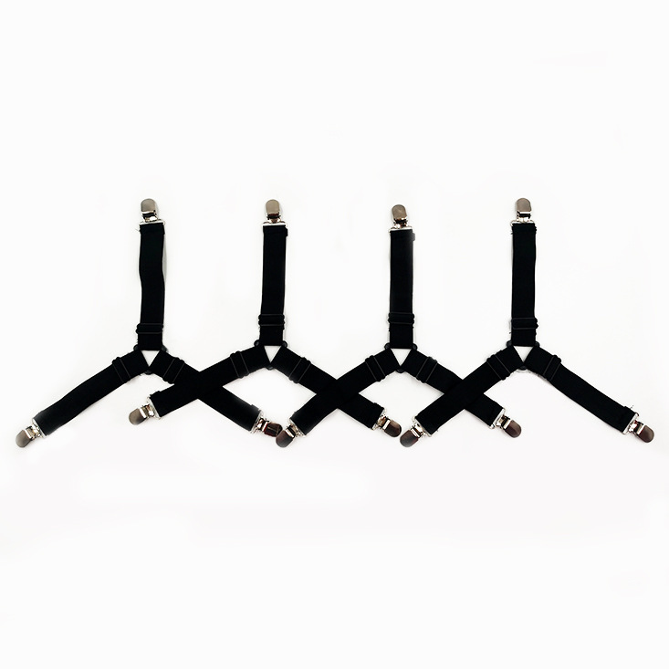 Sheet holder, sheet clip, metal fixing clip ที่ยึดเตียง 4 ชิ้นสีดำ
