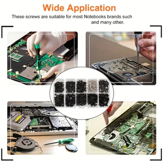 500 ชิ้นสกรูคอมพิวเตอร์ Assortment Kit สีดํา M2 M2.5 M3 สําหรับ PC แล็ปท็อป SSD ฮาร์ดไดรฟ์ CPU