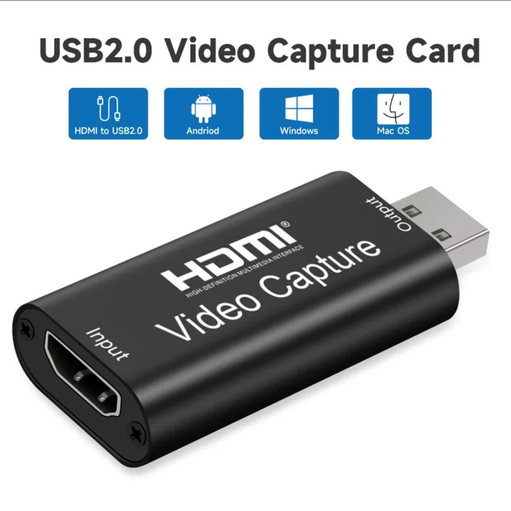 Usb2.0 HDTV Converter 4K HD 1080P การ์ดจับภาพวิดีโอ Grabber กล่องบันทึก​ สําหรับ Windows Android