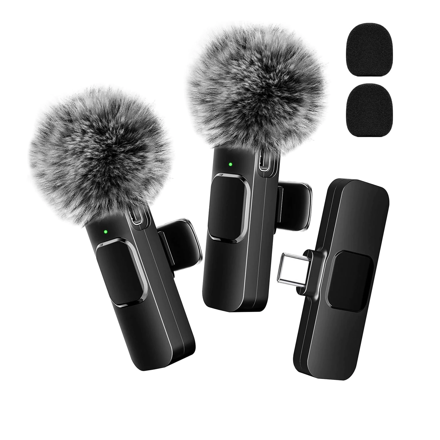 Lavalier Mini ไมโครโฟนไร้สายสําหรับสมาร์ทโฟนพีซีสําหรับ Vlog Audio Video Recording เกมการสอน thumbnail 8