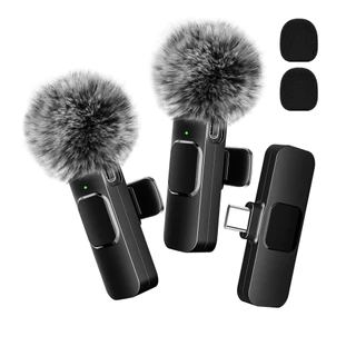Lavalier Mini ไมโครโฟนไร้สายสําหรับสมาร์ทโฟนพีซีสําหรับ Vlog Audio Video Recording เกมการสอน