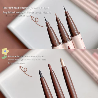 MAXFINE Double-Ended Multi-Purpose Eyeliner ปากกาสําหรับ Smooth,กันน้ํา,ยาวนานแต่งหน้าผลของขวัญวาเลนไทน์