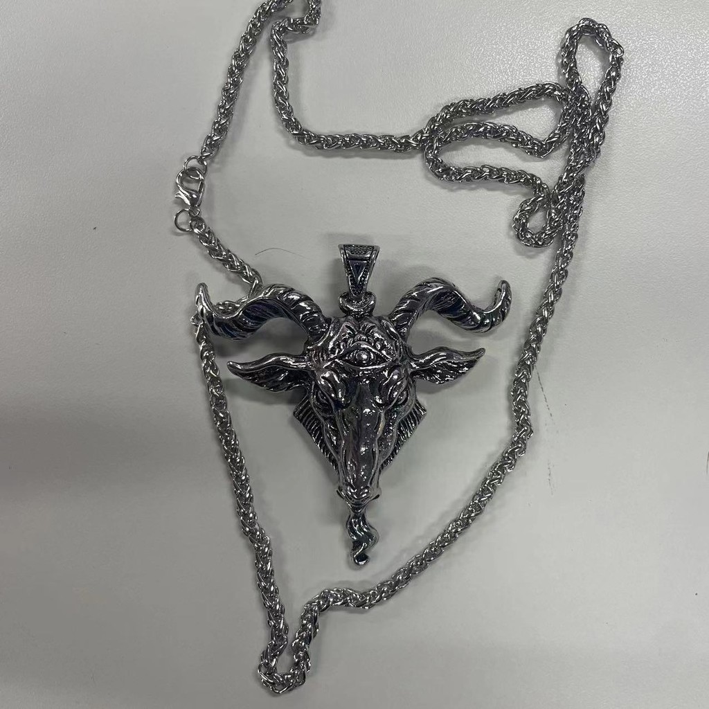 Viking สร้อยคอ จี้หัวกระทิงซาตาน ลูซิเฟอร์ สไตล์โกธิค วินเทจ สร้างสรรค์ เครื่องประดับ สําหรับผู้ชาย