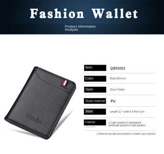 กระเป๋าสตางค์แนวตั้งแบบบางสําหรับผู้ชาย - กระเป๋าใส่บัตรปิดกั้น RFID บางเฉียบ​