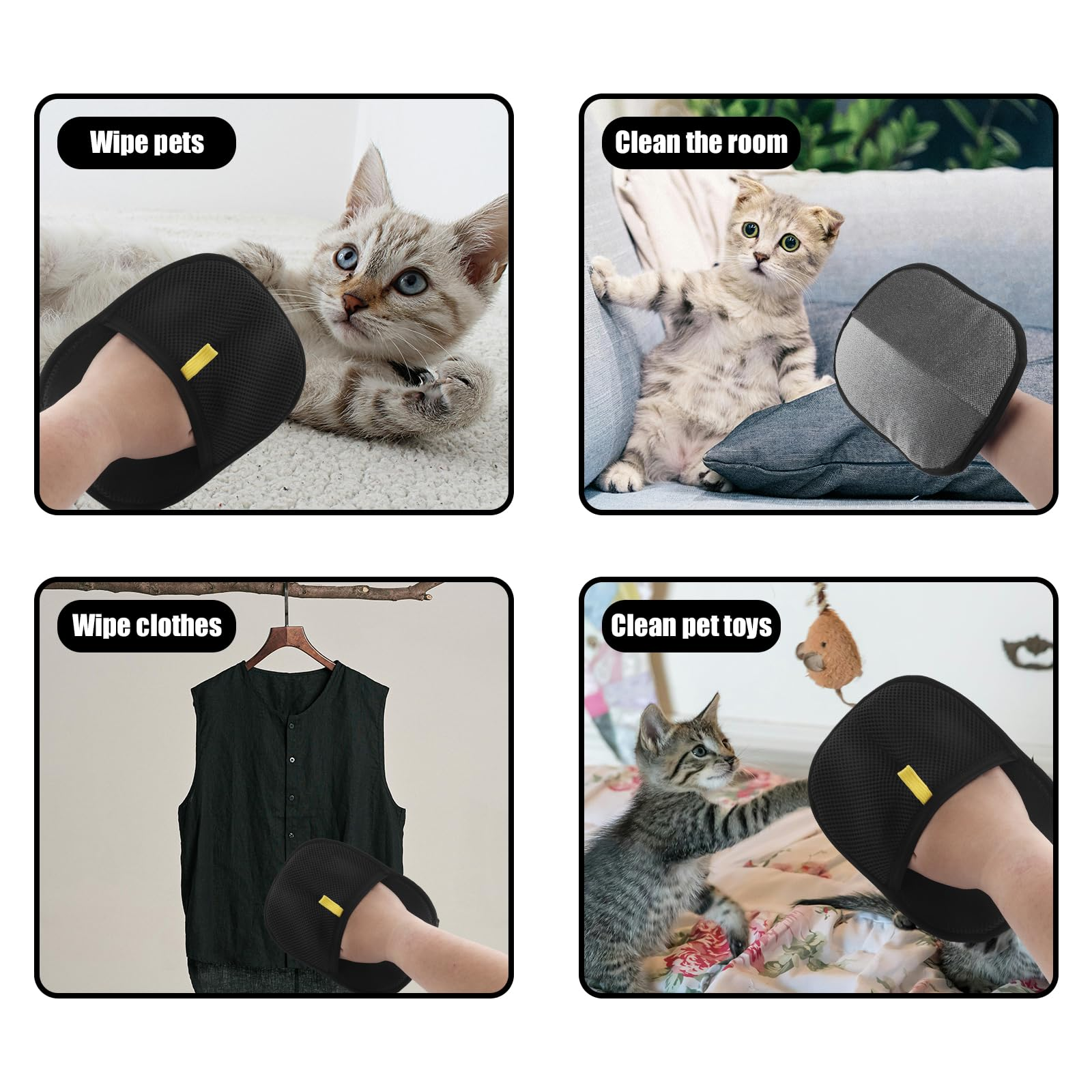 PetHairPro Static Pet Hair Remover ถุงมือและชุดเครื่องมือ-Reusable Dog Cat Hair Removal สําหรับเฟอร์นิเจอร์รถที่นอนเสื้อผ้าผ้าปูที่นอนพรม ราคา ถูกที่สุด ดีลบีเคเค แกลเลอรีภาพที่ 7