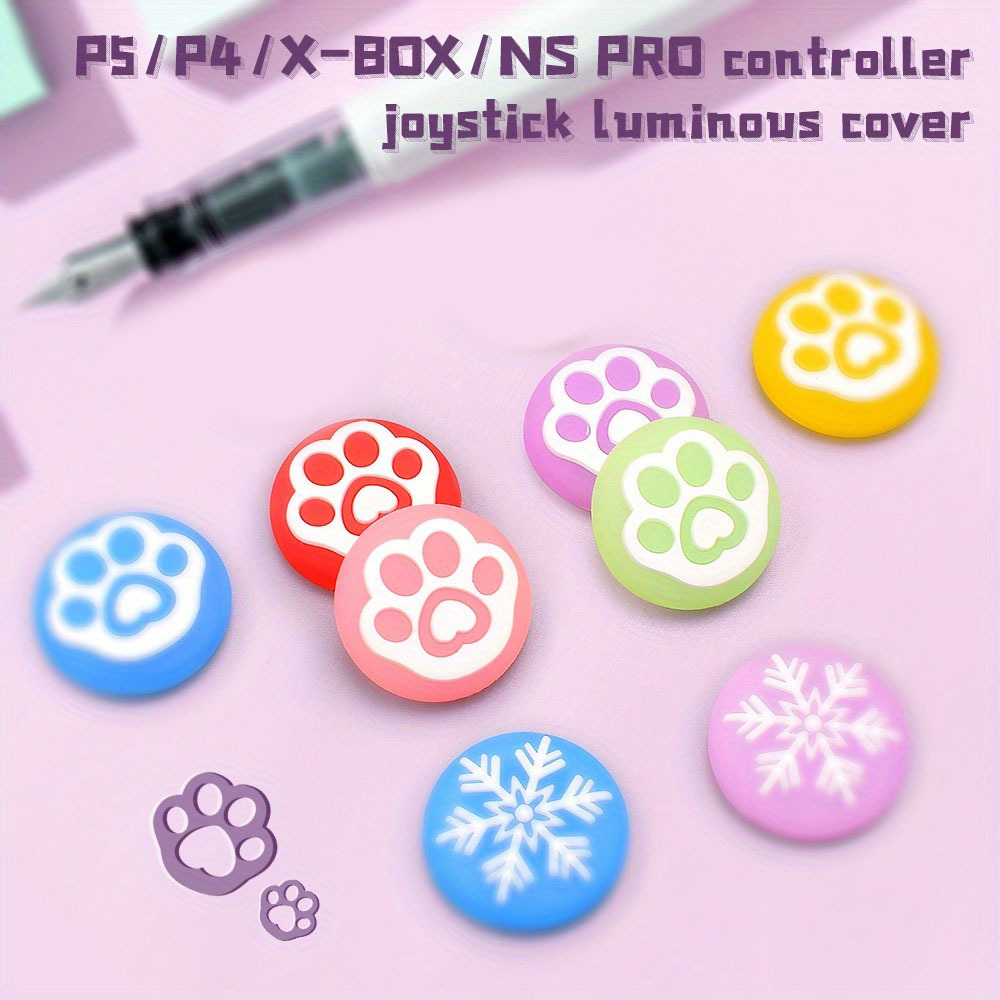 Luminous Thumb Stick Grip Cap สําหรับ PS5 /PS5 Slim PS4 PS3 / Switch Pro / Xbox Controller จอยสติ๊กฝาครอบ Thumbstick กรณี