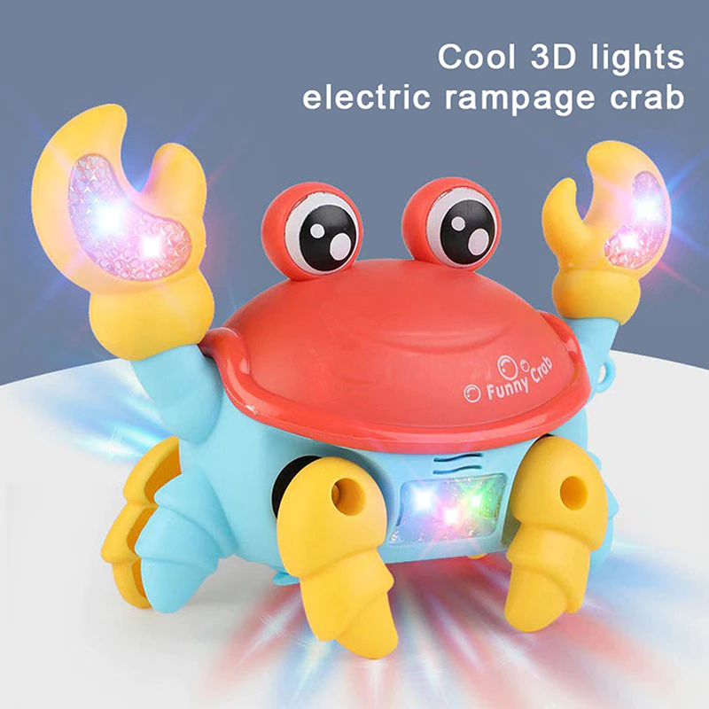 ของเล่น Robo Crab เต้นรําเรืองแสงสําหรับเด็ก - สัตว์เลี้ยงอิเล็กทรอนิกส์พร้อมเพลงและไฟของเล่นเด็กคริสต์มาสสําหรับเด็กผู้หญิง thumbnail 3