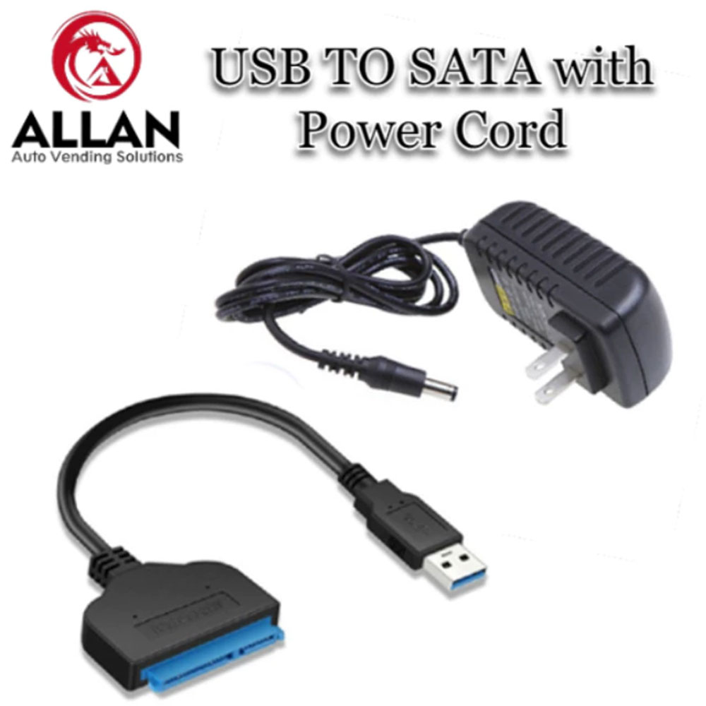 Allan USB 3.0 ถึง Sata Hard Disk Easy Drive Cable 3.5 นิ้ว 2.5 นิ้วแหล่งจ่ายไฟ