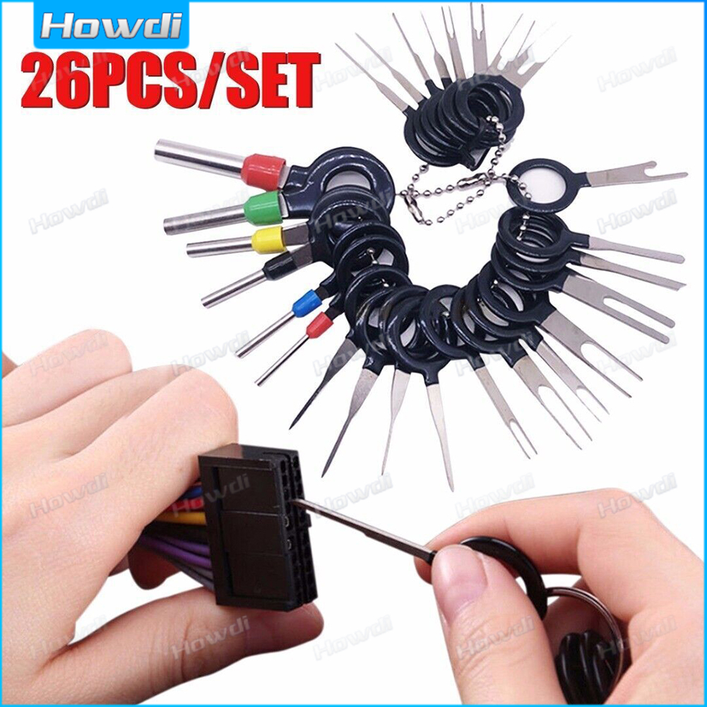 Universal Car Terminal Removal Repair เครื่องมือปลั๊กสายไฟ Connector Extractor Puller สําหรับเทอร์มินัลรถยนต์ Disassembly Hand เครื่องมือ