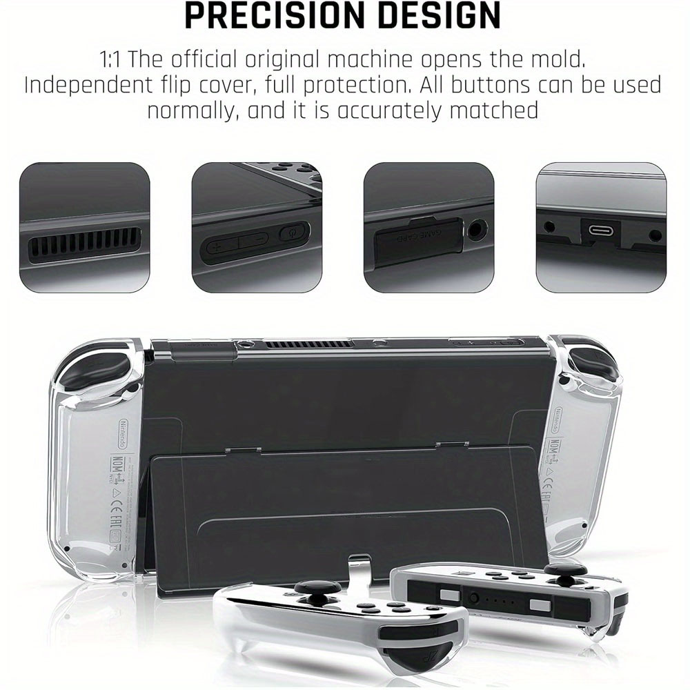 Dockable PC Clear Hard Case สําหรับ Nintendo Switch & Switch OLED, เคสป้องกันสําหรับคอนโทรลเลอร์ NS OLED JoyCon