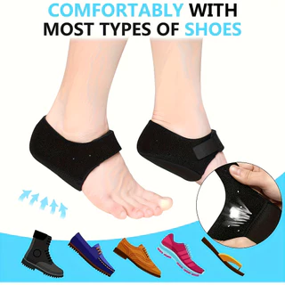 เครื่องป้องกันส้นเท้า Plantar Fasciitis (2 ชิ้น) – เบาะบรรเทาปวดและแผ่นรองส้นเท้า ตัวป้องกันส้นเท้า