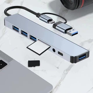 ฮับ USB-C หลายพอร์ตพร้อมเครื่องอ่านการ์ดหน่วยความจําสําหรับแล็ปท็อป Huawei​