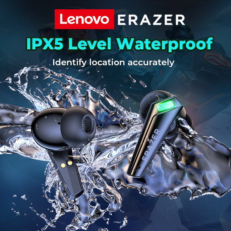 Lenovo XT85 TWS Gaming Bluetooth 5.3 Gamer พร ้ อมไมโครโฟน 9D สเตอริโอ TWS กันน ้ ํา HiFi ตัดเสียงรบกวน