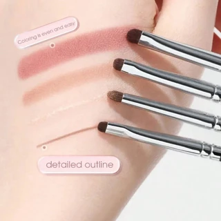 แปรงตารอยเปื้อน 4 ชิ้นที่เป็นมิตรกับผิวเริ่มต้น - ขนแปรงนุ่มละเอียด, ชุดผสมอายไลเนอร์อายแชโดว์