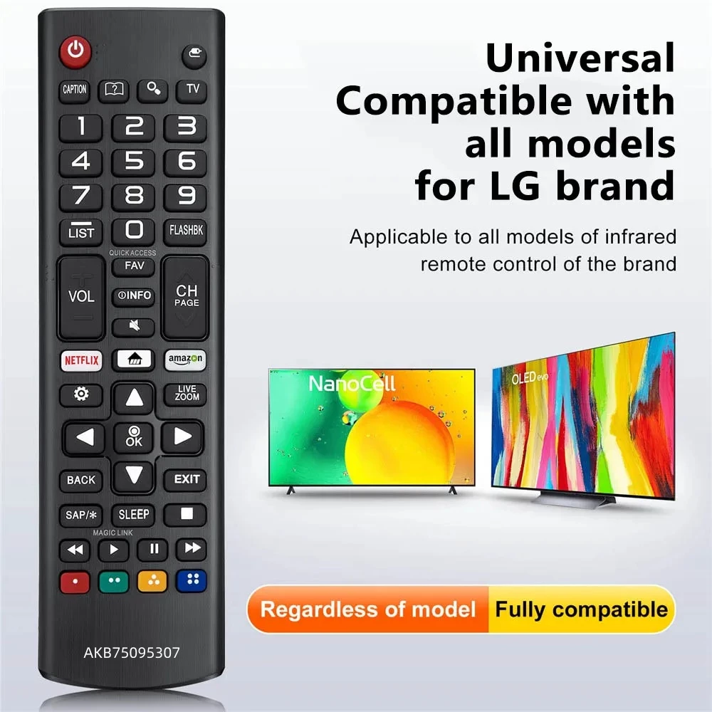 รีโมทคอนโทรลสมาร์ททีวีสากลสําหรับ Lg Akb75095307 Lcd Led Hdtv Tvs Lj/Uj Serie