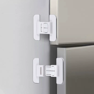 Child Proof Safety Locks For Refrigerator And Cabinet 2Pcs With Anti-Open Latches Baby Christmas