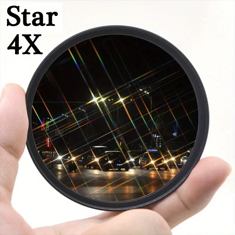Optical Glass Star Effect เลนส์กรอง 4X 6X 8X Starburst สําหรับ Canon สําหรับ Sony สําหรับ Nikon DSLR เลนส์กล้องกรองของขวัญวันเกิดคริสต์มาส ราคา ถูกที่สุด ดีลบีเคเค แกลเลอรีภาพที่ 6