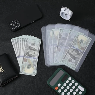 แฟ้ม LR A4 และขนาดยาว Organizer, A6/A5 PP Binder ฝาครอบใส 6 หลุมหลวมสําหรับเครื่องเขียนเงินผู้ถือเอกสาร