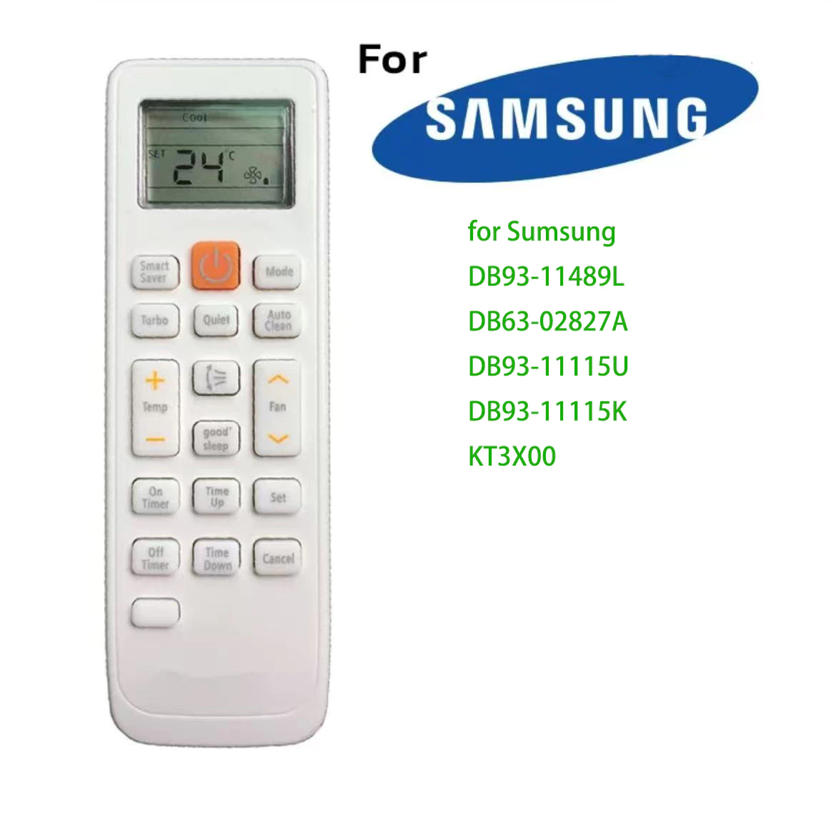 SAMSUNG สากลสําหรับรีโมทคอนโทรลเครื่องปรับอากาศ ซัมซุง -รูปลักษณ์เดียวกันและปุ่ม