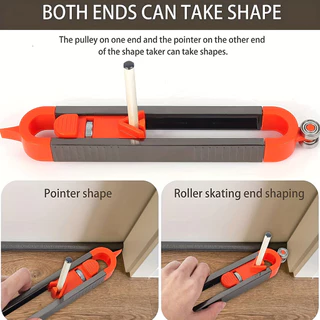One Set Contour Gauge Scibe Tool, ปรับโปรไฟล์ Duplicator พร้อมที่ใส่ดินสอสําหรับงานไม้กระเบื้องและพรมตัด