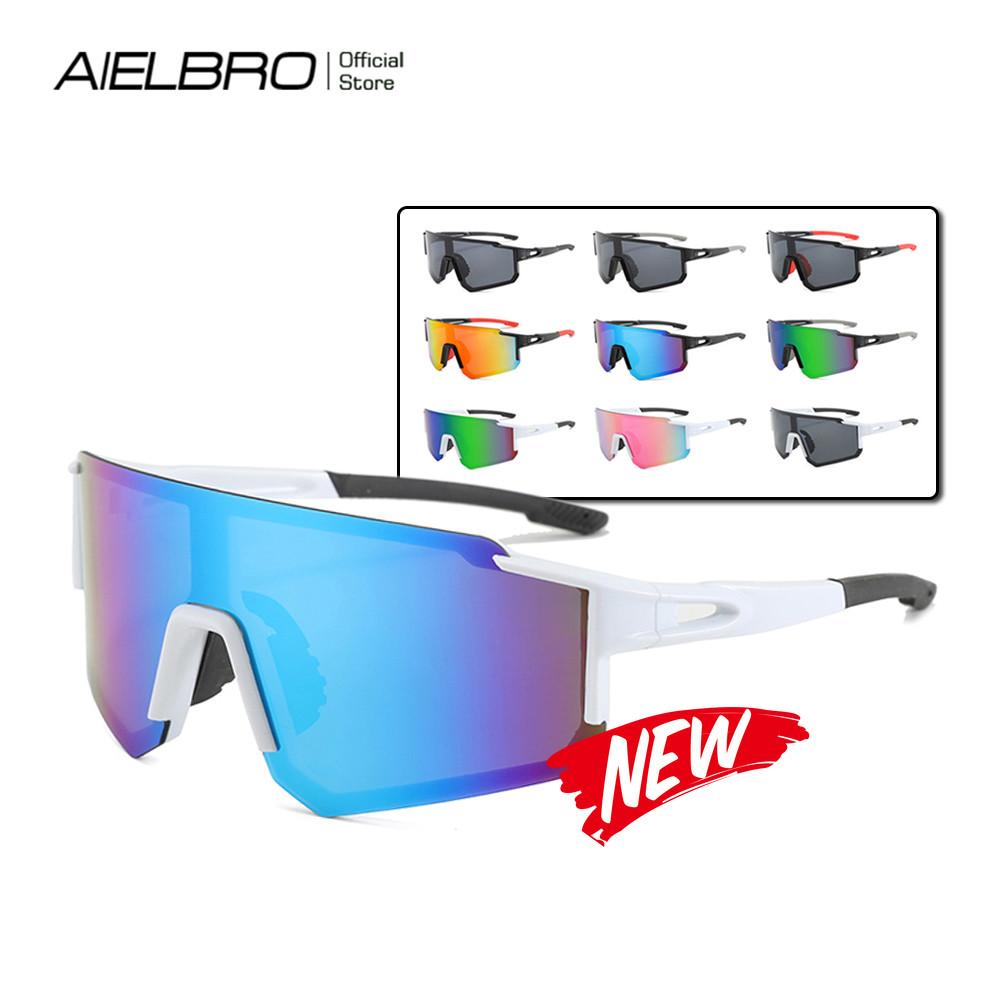 AIELBRO 2025 ใหม่ฤดูใบไม้ผลิฤดูร้อนแว่นตากันแดดกีฬา UV400 ขี่จักรยานแว่นตาจักรยาน Shades กลางแจ้งจักรยานแว่นตาอุปกรณ์จักรยาน Shades UV400
