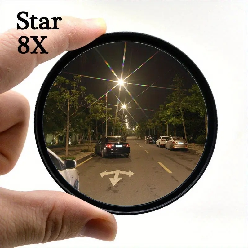 Optical Glass Star Effect เลนส์กรอง 4X 6X 8X Starburst สําหรับ Canon สําหรับ Sony สําหรับ Nikon DSLR เลนส์กล้องกรองของขวัญวันเกิดคริสต์มาส ราคา ถูกที่สุด ดีลบีเคเค แกลเลอรีภาพที่ 8