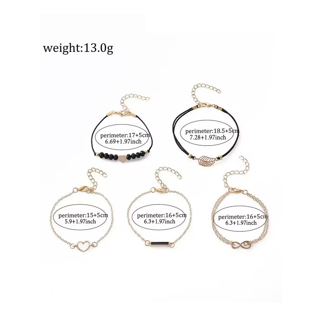ชุดนาฬิกาควอทซ์ผู้หญิง Diamond-Studded แฟชั่น 6 ชิ้นพร้อมสร้อยข้อมือใบหัวใจ - ไม่รวมกล่อง