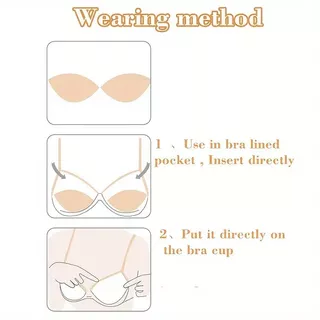 Push up ซิลิโคน Bra Pads Reusable Breathable Hypoallergenic สําหรับบิกินี่ชุดว่ายน้ํางานแต่งงาน