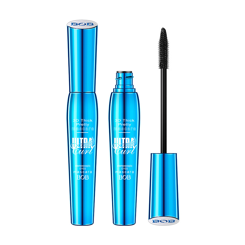 กันน้ํา Sweatproof Good Effect BOB สามมิติหนามาสคาร่าสวยหญิงยาว Curling หนายาวนาน Non-Smudge