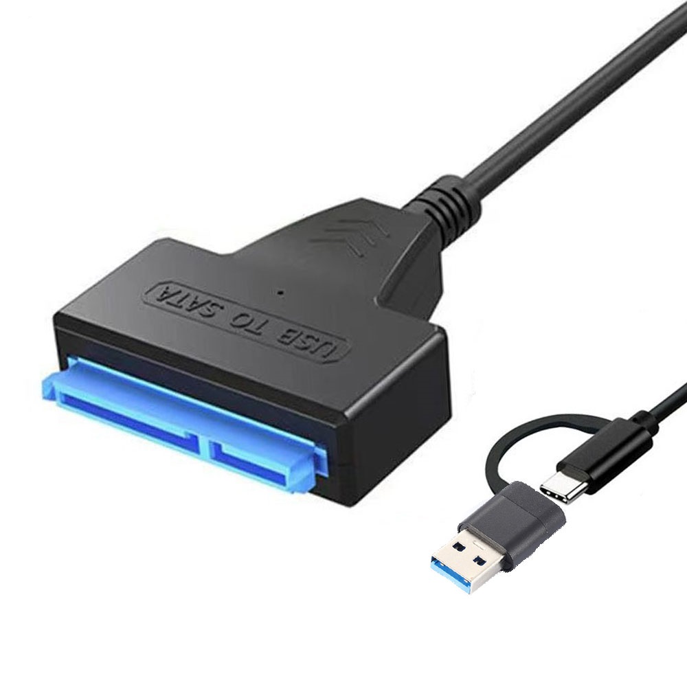 สายเคเบิลอะแดปเตอร์ Type C ถึง SATA 3.0 สูงสุด 6 Gbps สําหรับ 2.5 นิ้วภายนอก HDD SSD ฮาร์ดไดรฟ์ 3 22PIN