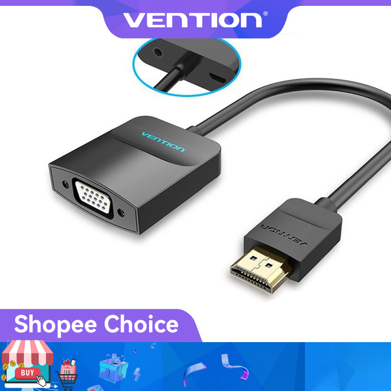 Vention อะแดปเตอร์ HDMI เป็น VGA พร้อมตัวแปลงสายเคเบิลวิดีโอ HDTV TV AV