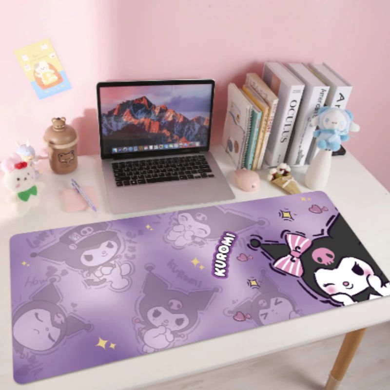 แผ่นรองเม้าส์ 2 ด้าน หนัง PU ลายการ์ตูน ขนาด 80 x 35 ซม. มีให้เลือก 2 แบบ