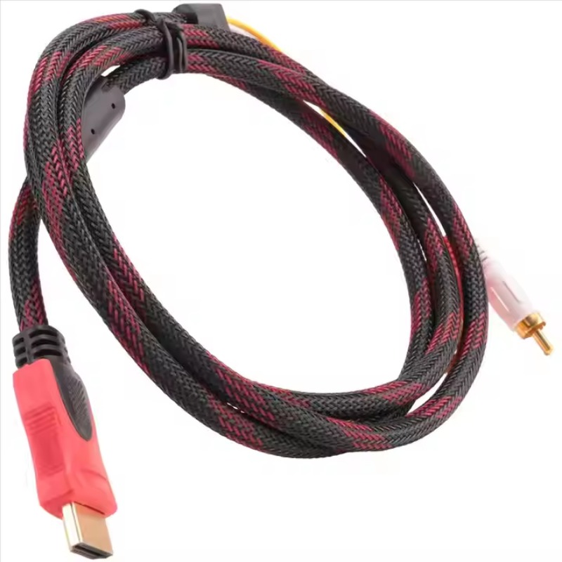 สาย HDMI-ใช้งานร่วมกับ 3RCA สาย 1.5 ม. เป็นสาย AV HD ชายกับชาย