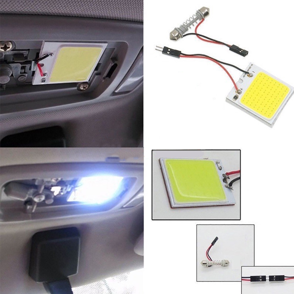 ไฟภายในรถ LED COB - โคมไฟโดมสากลพร้อมอะแดปเตอร์ T10 Festoon สําหรับหลังคาและห้องโดยสาร