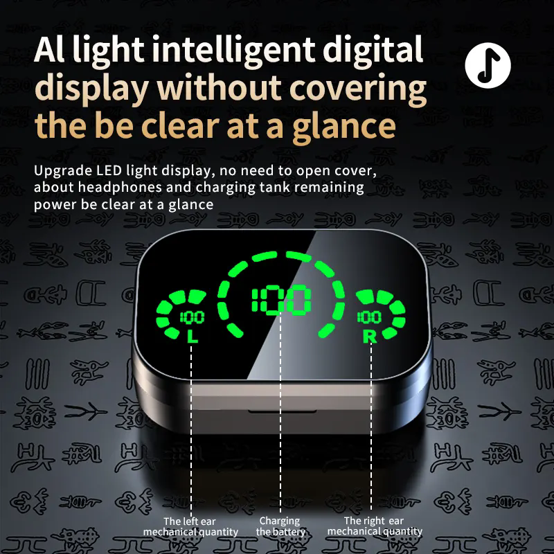 Vitog ANC หูฟังไร้สาย True Latency ต่ํา 5.3 มม.หูฟังกีฬากันน้ําสําหรับเล่นเกม - รูปที่ 3